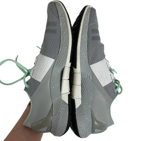 Under Armour Speedform Sneakers Running Shoes Womens Size 9 Grey Teal Athletic - Picture 10 of 12
